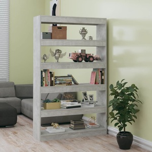vidaXL, vidaXL Bücherregal/Raumteiler Betongrau 100x30x166 cm