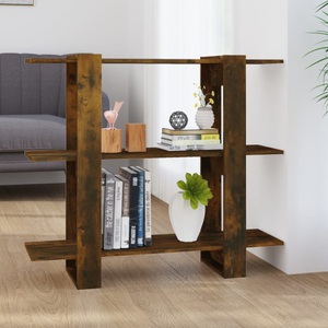 vidaXL, vidaXL Bücherregal/Raumteiler Räuchereiche 100×30×87 cm, vidaXL Bücherregal/Raumteiler Räuchereiche 100x30x87 cm