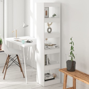 vidaXL, vidaXL Bücherregal/Raumteiler Weiß 40x30x166 cm, vidaXL Bücherregal/Raumteiler Weiß 40x30x166 cm