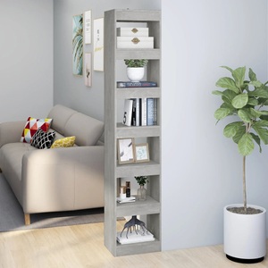 vidaXL, vidaXL Bücherregal/Raumteiler Betongrau 40x30x198 cm, vidaXL Bücherregal/Raumteiler Betongrau 40x30x198 cm