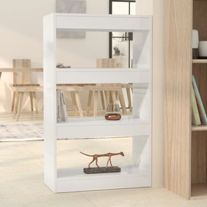 vidaXL, vidaXL Bücherregal/Raumteiler Hochglanz-Weiß 60x30x103cm Holzwerkstoff, vidaXL Bücherregal/Raumteiler Hochglanz-Weiß 60x30x103cm Holzwerkstoff
