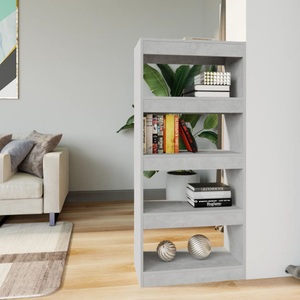 vidaXL, vidaXL Bücherregal/Raumteiler Betongrau 60x30x135 cm Holzwerkstoff, vidaXL Bücherregal/Raumteiler Betongrau 60x30x135 cm Holzwerkstoff
