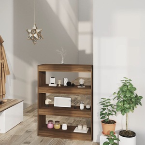 vidaXL, vidaXL Bücherregal/Raumteiler Braun Eiche 80x30x103 cm Holzwerkstoff, vidaXL Bücherregal/Raumteiler Braun Eichen-Optik 80x30x103 cm