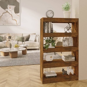vidaXL, vidaXL Bücherregal/Raumteiler Räuchereiche 80x30x135 cm Holzwerkstoff, vidaXL Bücherregal/Raumteiler Räuchereiche 80x30x135 cm Holzwerkstoff