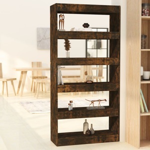 vidaXL, vidaXL Bücherregal/Raumteiler Räuchereiche 80x30x166 cm Holzwerkstoff, vidaXL Bücherregal/Raumteiler Räuchereiche 80x30x166 cm Holzwerkstoff