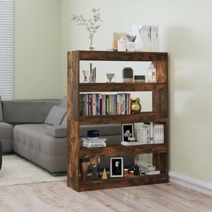 vidaXL, vidaXL Bücherregal/Raumteiler Räuchereiche 100×30×135 cm, vidaXL Bücherregal/Raumteiler Räuchereiche 100x30x135 cm