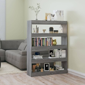 vidaXL, vidaXL Bücherregal/Raumteiler Grau Sonoma 100×30×135 cm, vidaXL Bücherregal/Raumteiler Grau Sonoma 100x30x135 cm
