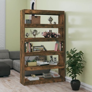 vidaXL, vidaXL Bücherregal/Raumteiler Räuchereiche 100x30x166 cm, 