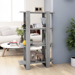 vidaXL, vidaXL Bücherregal/Raumteiler Grau Sonoma 80x30x123,5 cm, vidaXL Bücherregal/Raumteiler Grau Sonoma 80x30x123,5 cm