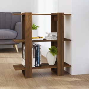 vidaXL, vidaXL Bücherregal/Raumteiler Braun Eichen-Optik 80x30x87 cm, vidaXL Bücherregal/Raumteiler Braun Eichen-Optik 80x30x87 cm