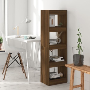 vidaXL, vidaXL Bücherregal/Raumteiler Braun Eichen-Optik 40x30x135 cm, vidaXL Bücherregal/Raumteiler Braun Eichen-Optik 40x30x135 cm
