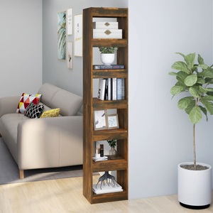 vidaXL, vidaXL Bücherregal/Raumteiler Räuchereiche 40x30x198 cm, vidaXL Bücherregal/Raumteiler Räuchereiche 40x30x198 cm