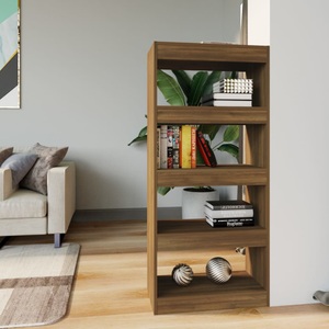 vidaXL, vidaXL Bücherregal/Raumteiler Braun Eichen-Optik Holzwerkstoff