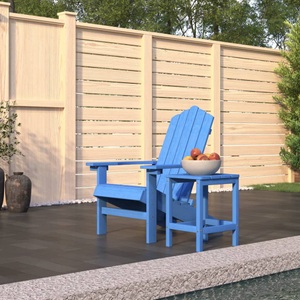 vidaXL, vidaXL Adirondack-Gartenstuhl mit Tisch HDPE Aquamarin, 