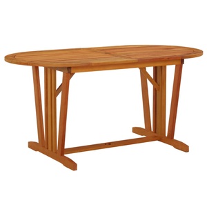 vidaXL Gartentisch 160x85x75 cm Massivholz Eukalyptus