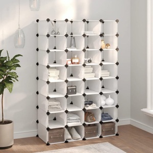 vidaXL, vidaXL Schuhregal Transparent 93x36,5x140 cm PP