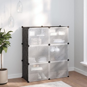 vidaXL, vidaXL Schuhregal Schwarz 84,5x31x93,5 cm PP