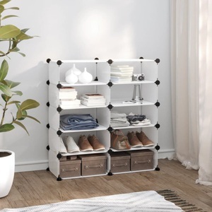 vidaXL, vidaXL Schuhregal Transparent 84x32x88,5 cm PP