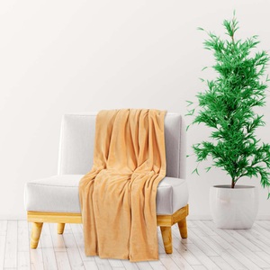 vidaXL, vidaXL Decke Gelb 150x200 cm Polyester, vidaXL Decke Gelb 150x200 cm Polyester
