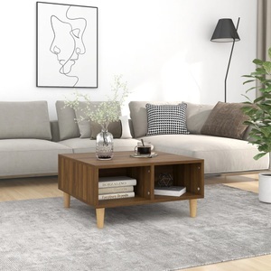 vidaXL, vidaXL Couchtisch Braun Eichen-Optik 60x60x30 cm Holzwerkstoff