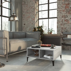 vidaXL, vidaXL Couchtisch Grau Sonoma 60x60x30 cm Holzwerkstoff