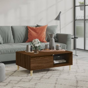 vidaXL, vidaXL Couchtisch Braun Eichen-Optik 90x60x35 cm Holzwerkstoff