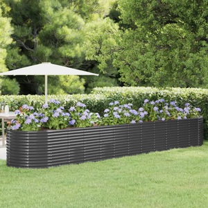 vidaXL, vidaXL Hochbeet Pulverbeschichteter Stahl 507x100x68 cm Anthrazit, 