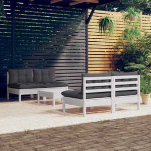 vidaXL, vidaXL 5-tlg. Garten-Lounge-Set mit Anthrazit Kissen Kiefernholz