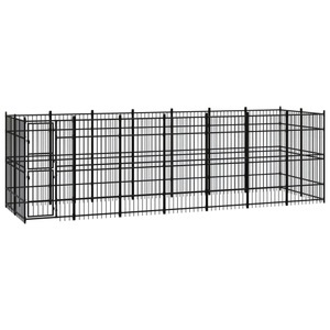 vidaXL, vidaXL Outdoor-Hundezwinger Stahl 12,9 m², vidaXL Outdoor-Hundezwinger Stahl 12,9 m²