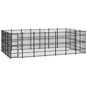vidaXL, vidaXL Outdoor-Hundezwinger Stahl 25,8 m², vidaXL Outdoor-Hundezwinger Stahl 25,8 m²