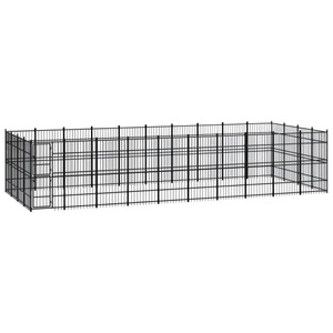 vidaXL, vidaXL Outdoor-Hundezwinger Stahl 36,86 m², vidaXL Outdoor-Hundezwinger Stahl 36,86 m²