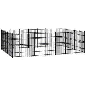 vidaXL, vidaXL Outdoor-Hundezwinger Stahl 32,26 m², vidaXL Outdoor-Hundezwinger Stahl 32,26 m²