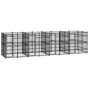 vidaXL, vidaXL Outdoor-Hundezwinger Stahl 14,75 m², vidaXL Outdoor-Hundezwinger Stahl 14,75 m²