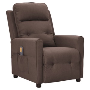 vidaXL, vidaXL Massagesessel Taupe Stoff, 