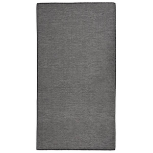 vidaXL, vidaXL Outdoor-Teppich Flachgewebe 80x150 cm Grau