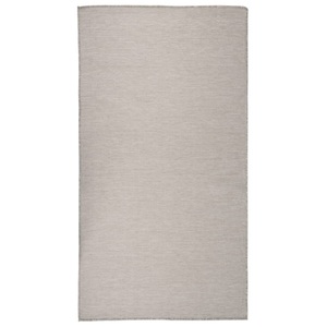 vidaXL, vidaXL Outdoor-Teppich Flachgewebe 80x150 cm Taupe