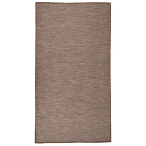 vidaXL, vidaXL Outdoor-Teppich Flachgewebe 80x150 cm Braun