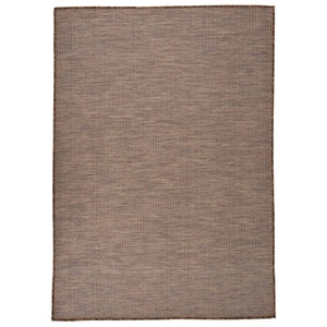 vidaXL, vidaXL Outdoor-Teppich Flachgewebe 160x230 cm Braun