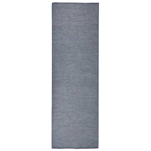 vidaXL, vidaXL Outdoor-Teppich Flachgewebe 80x250 cm Blau