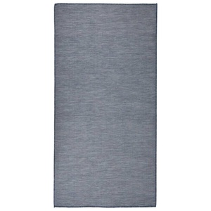 vidaXL, vidaXL Outdoor-Teppich Flachgewebe 100x200 cm Blau