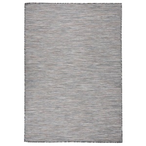 vidaXL, vidaXL Outdoor-Teppich Flachgewebe 140x200 cm Braun und Schwarz