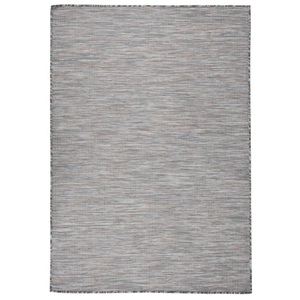 vidaXL, vidaXL Outdoor-Teppich Flachgewebe 160x230 cm Braun und Schwarz