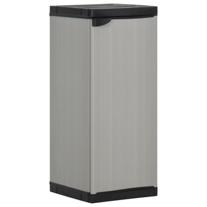 vidaXL, vidaXL Garten-Lagerschrank mit 1 Boden Grau und Schwarz 35x40x85 cm