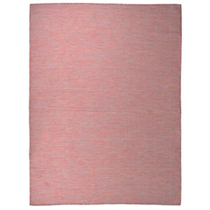 vidaXL, vidaXL Outdoor-Teppich Flachgewebe 120x170 cm Rot, vidaXL Outdoor-Teppich Flachgewebe 120x170 cm Rot