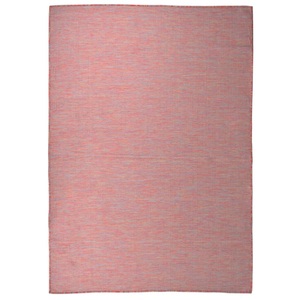 vidaXL, vidaXL Outdoor-Teppich Flachgewebe 140x200 cm Rot
