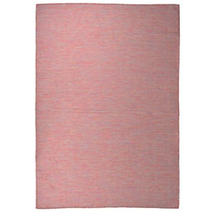 vidaXL, vidaXL Outdoor-Teppich Flachgewebe 160x230 cm Rot
