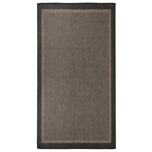 vidaXL, vidaXL Outdoor-Teppich Flachgewebe 80x150 cm Dunkelbraun