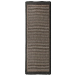 vidaXL, vidaXL Outdoor-Teppich Flachgewebe 80x250 cm Dunkelbraun