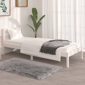 vidaXL, vidaXL Massivholzbett Kiefer 75x190 cm Weiß