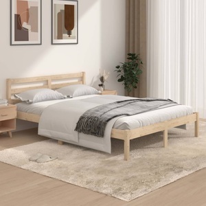 vidaXL, vidaXL Massivholzbett Kiefer 135x190 cm 4FT6 Double